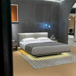 Piano‑Key Floating Upholstered Bed - Image 3