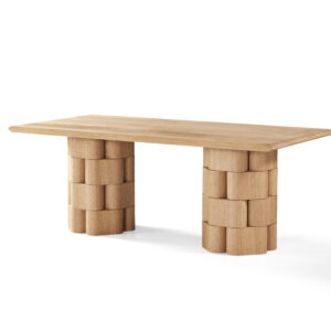 White Oak Veneer Dining Table - Image 2