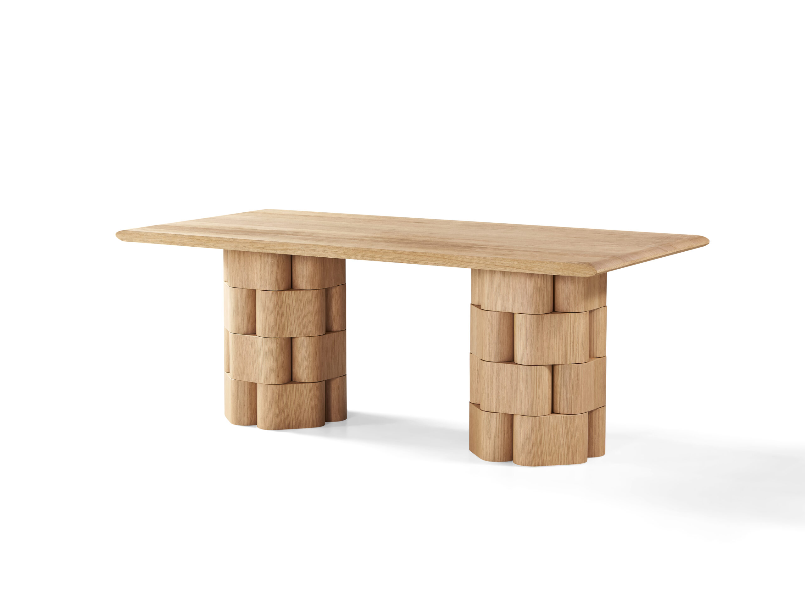 White Oak Veneer Dining Table - Image 2