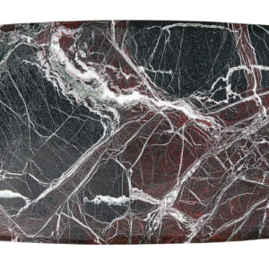 Naqiu Red Quartzite & Leather Dining Table - Image 4
