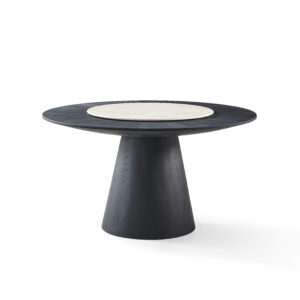 Natural Super White Travertine Round Dining Table - Image 2