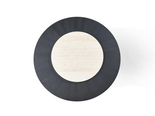 Natural Super White Travertine Round Dining Table
