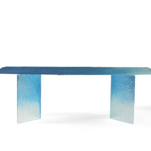 Tempered Hot‑melt Gradient Glass Dining Table - Image 3