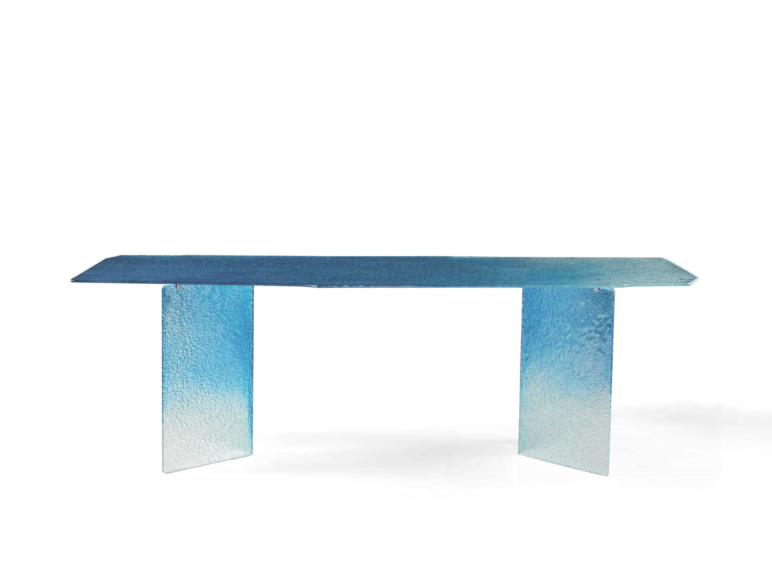 Tempered Hot‑melt Gradient Glass Dining Table - Image 3