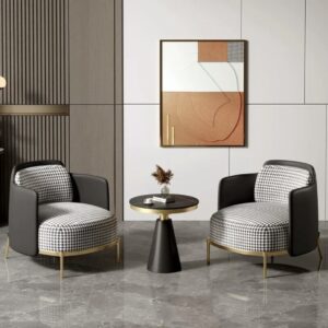 Nordic Houndstooth Accent Chair