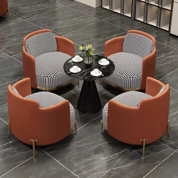 Nordic Houndstooth Accent Chair