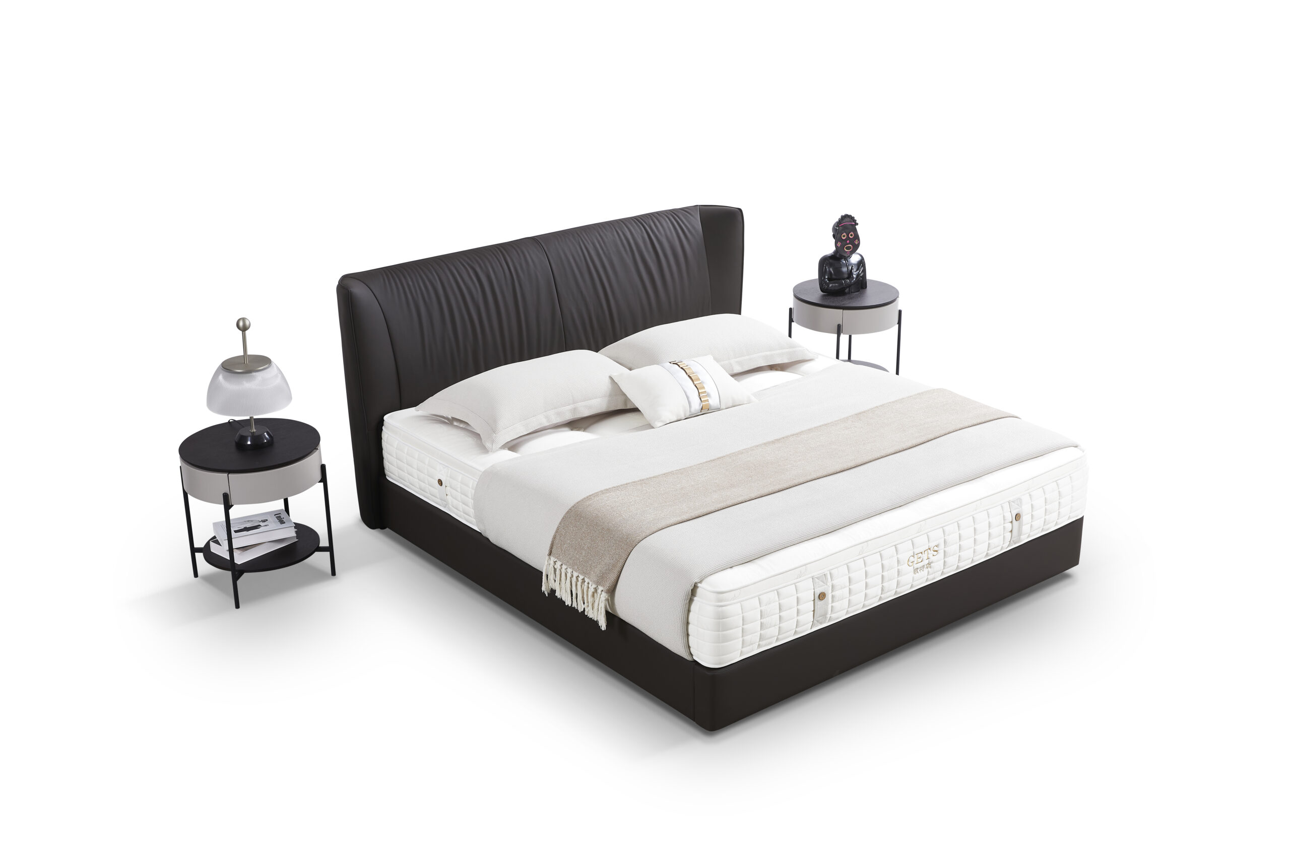 Satin‑Effect Upholstered Bed - Image 4