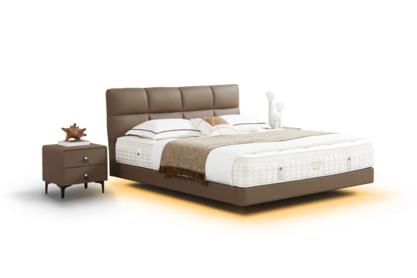 Chocolate Upholstered Bed