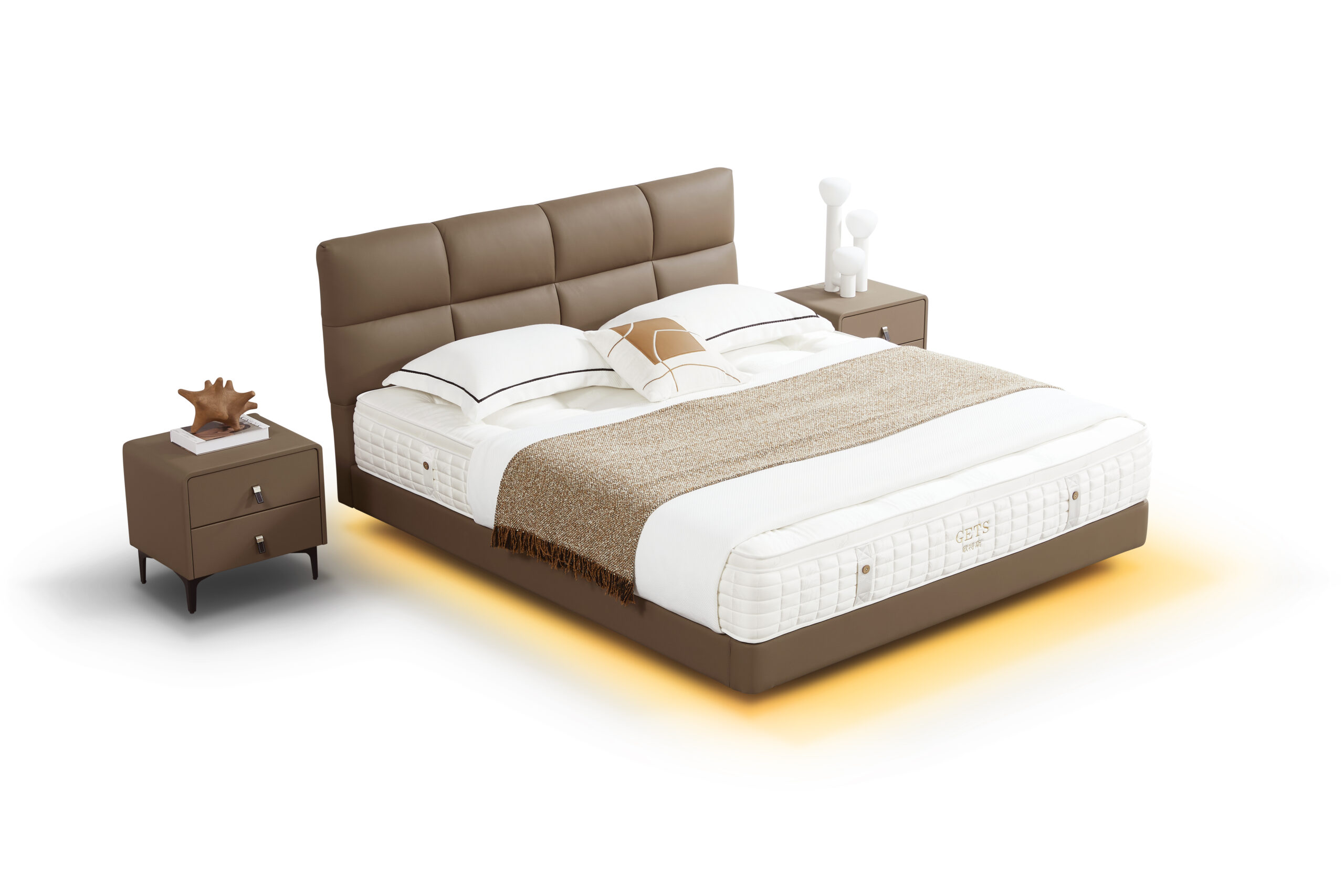 Chocolate Upholstered Bed - Image 6